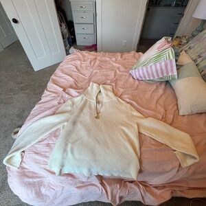 Cream Turtleneck Sweater
